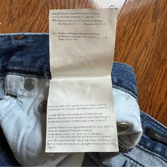 Hugo Boss Regular Fit Straight Leg Stretch Denim Jeans Medium Blue Wash - US  29 - Picture 12 of 16